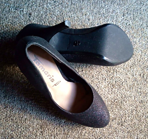 Tamaris pumps schwarz glitzer - tamaris,