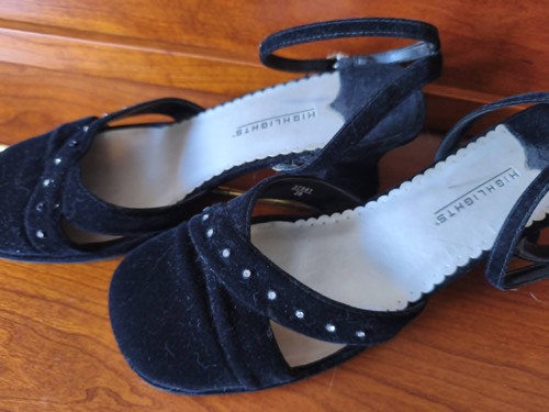 Pumps schwarz samt glitzer - schwarz,