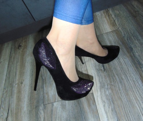 Glitzer plateau high heels - high,