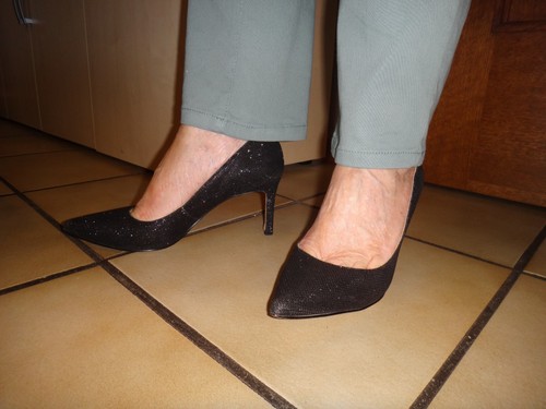 Schwarze glitzer pumps von - schwarze,
