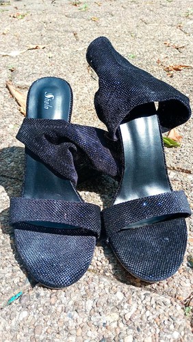 High heels schwarz glitzer - high,