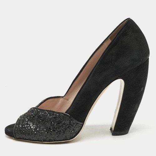 Miu pumps schwarz glitzer - miu,