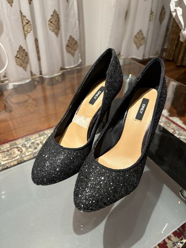 Schwarze glitzer pumps von - schwarze,